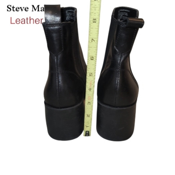 Steve Madden Audience Black Leather Ankle Chelsea Boot Dress Shoe Women Dollz 9 - Picture 8 of 13